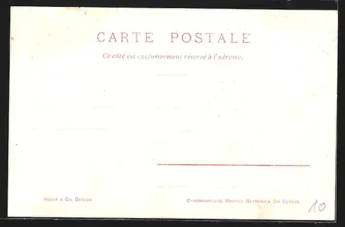 Künstler-AK Bellagio, Ortsansicht