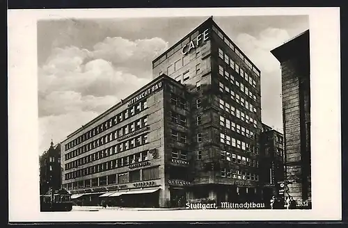 AK Stuttgart, Partie am Mittnachtbau, Bauhaus