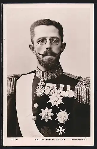 AK H.M. The King of Sweden, König von Schweden in Uniform