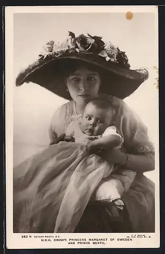 AK H.R.H. Crown Princess Margaret of Sweden and Prince Bertil