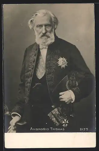 AK Ambrogio Thomas, Portrait mit Orden