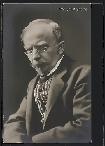 AK Prof. Christ. Sinding, Portrait mit Brille