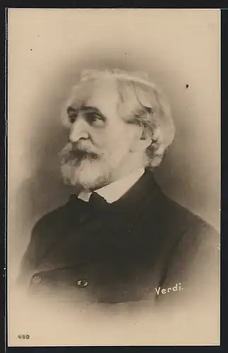 Künstler-AK Verdi, Kopfportrait des Künstlers