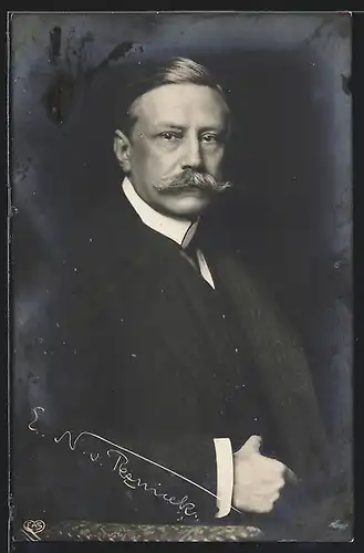 AK Emil Nikolaus von Reznicek, Portrait des Komponisten
