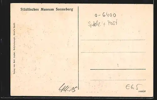 AK Holzspielzeug: Sonneberger Postkutsche von 1850