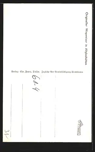 AK Altglashütte, orgineller Wegweiser