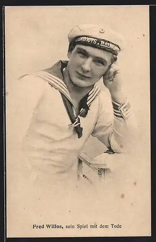 AK Fred Willos aus Spiel mit dem Tode in Kostüm