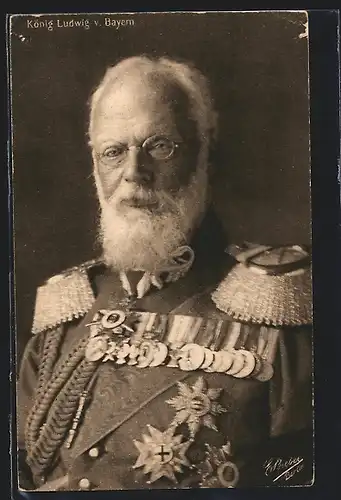 AK Portrait König Ludwig III. von Bayern in Paradeuniform