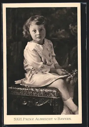 AK S. K. H. Prinz Albrecht von Bayern im Kleid