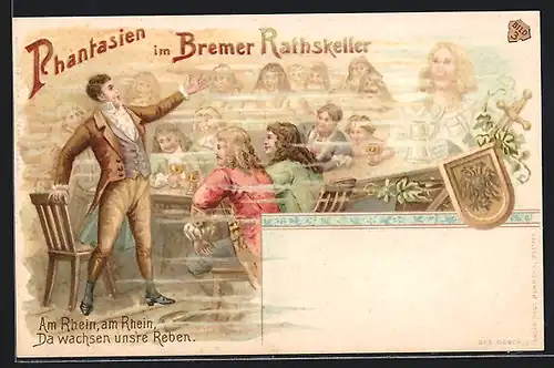 Lithographie Bremen, Phantasien im Rathskeller