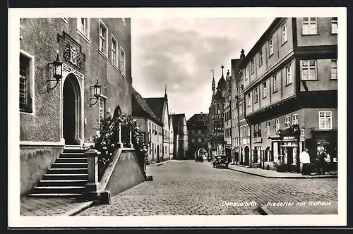 AK Donauwörth, Riedertor mit Rathaus
