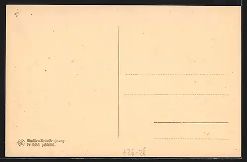 Steindruck-AK Nürnberg, am Henkersteg