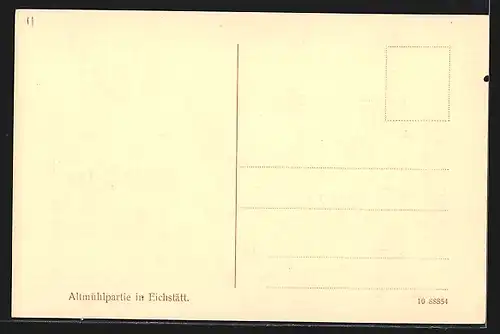 Künstler-AK Eichstätt, Ortspartie an der Altmühl