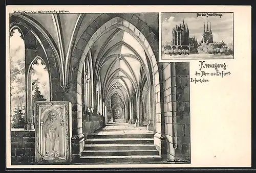 AK Erfurt, Kreuzgang am Dom, Severikirche