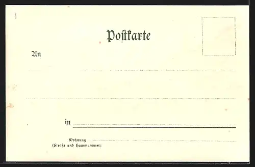 Lithographie Kyffhäuser, Gasthaus, Denkmal