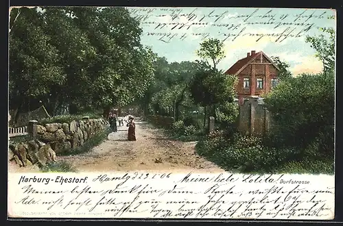 AK Ehestorf, Partie in der Dorfstrasse