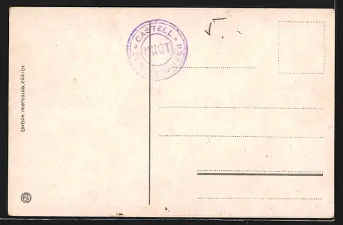 AK Schaffhausen, Teilansicht mit Munot und Hohenstoffel