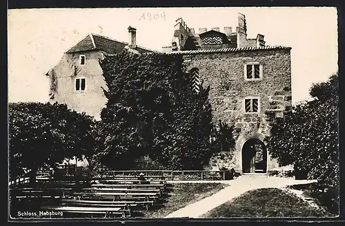 AK Habsburg, Schloss Habsburg mit Gartenwirtschaft