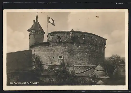 AK Schaffhausen, Blick auf die Burg Munot