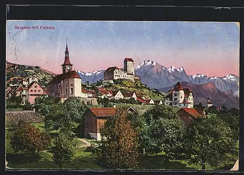 AK Sargans, Totalansicht mit Falknis