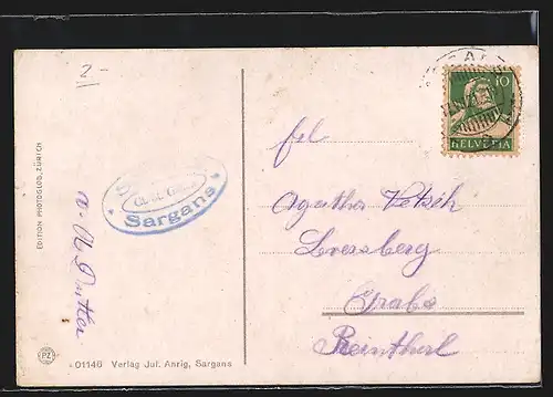 AK Sargans, Totalansicht mit Falknis