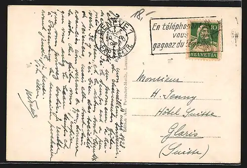 AK Genève, Vue Générale et le Mont Blanc