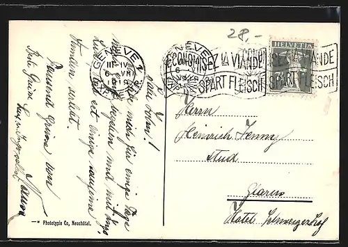 AK Genève, Quai du Mont-Blanc et vue sur la ville