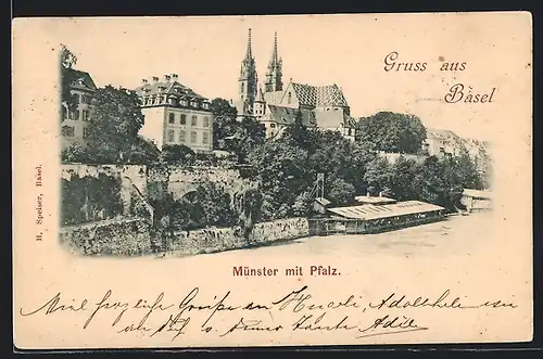 AK Basel, Münster mit Pfalz