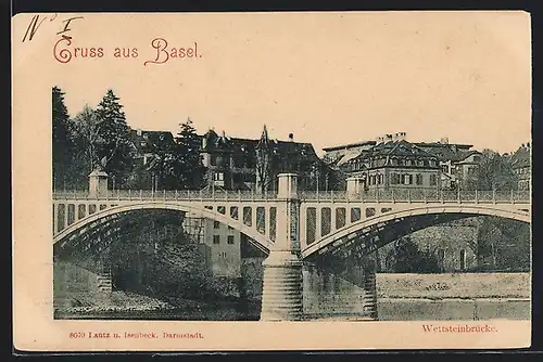 AK Basel, An der Wettsteinbrücke