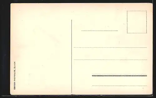 AK Ragaz, Ortsansicht mit Churfirsten und Gonzem