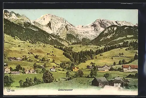 AK Unterwasser, Ortschaft von weitem