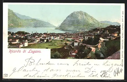 AK Lugano, Ortsansicht bei Tag
