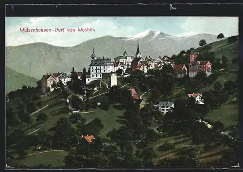 AK Walzenhausen, Ortsansicht von Westen