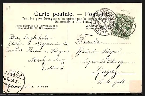 AK Neuchâtel, Strassenpartie mit amtlichen Gebäude, Kirche