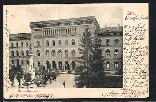AK Bern, Blick auf Berna Brunnen