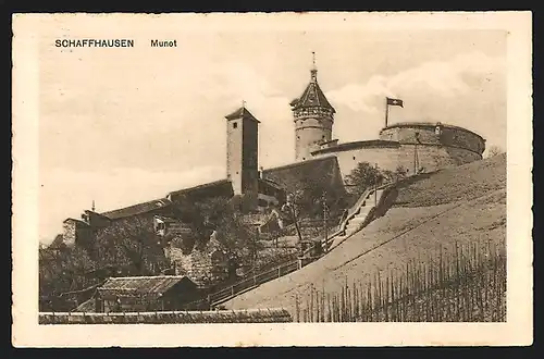 AK Schaffhausen, Blick auf Schloss Munot