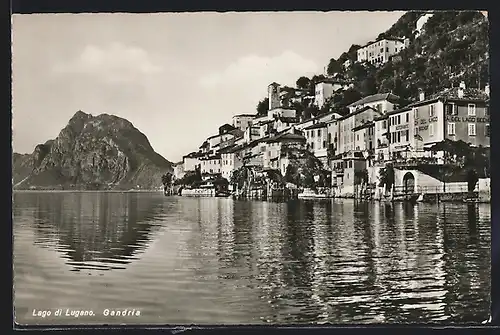 AK Gandria, Lago di Lugano, Ortsansicht mit Restaurant Bella Vista