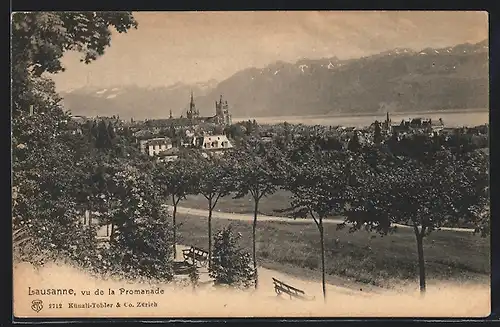 AK Lausanne, Vu de la Promanade