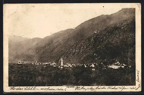 AK Tegna, Ortsansicht mit Umland