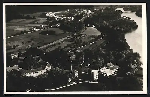 AK Schinznach, Fliegeraufnahme des Schwefelbad