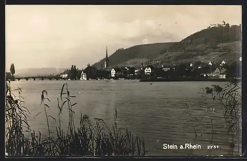 AK Stein a. Rhein, Ortsansicht vom Wasser aus