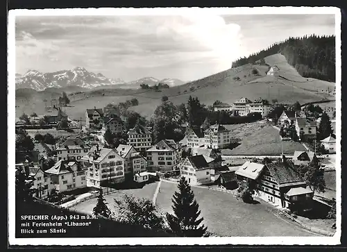 AK Speicher, Ferienheim Libanon mit Blick zum Säntis