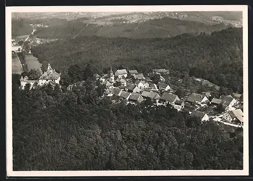 AK Kyburg, Schloss mit Dorf, Fliegeraufnahme