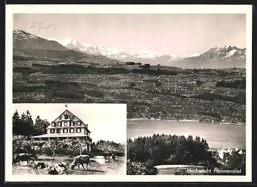 AK Egg, Gasthaus Hochwacht Pfannenstiel, Panorama