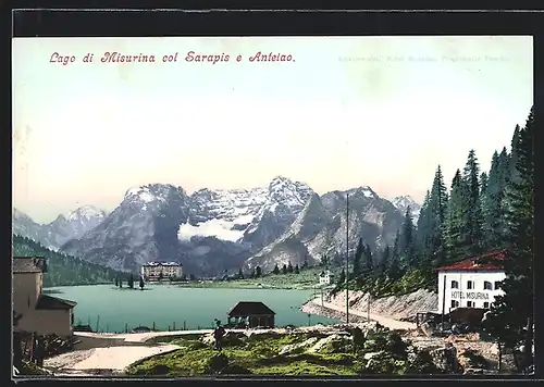 AK Misurina /Lago di Misurina, Hotel Misurina col Sarapis e Antelao