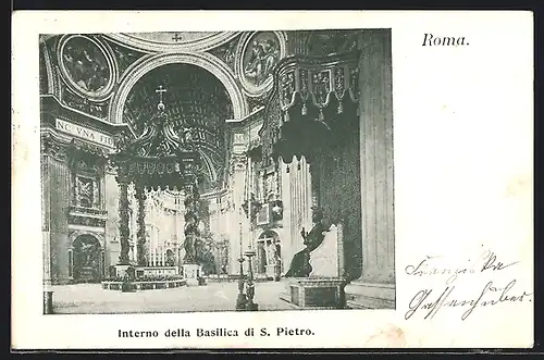 AK Roma, Interno della Basilica di S. Pietro