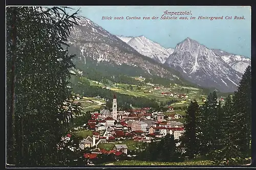 AK Cortina, Ortsansicht mit Col Rosá