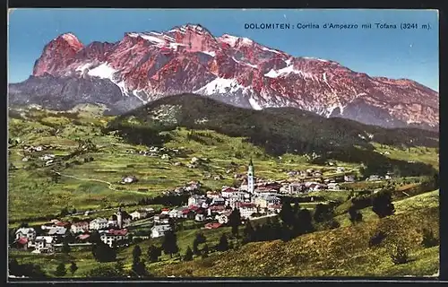 AK Cortina d`Ampezzo, Ortsansicht mit Tofana