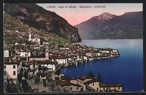 AK Gargnano-Limoneti, Gesamtansicht am Lago di Garda