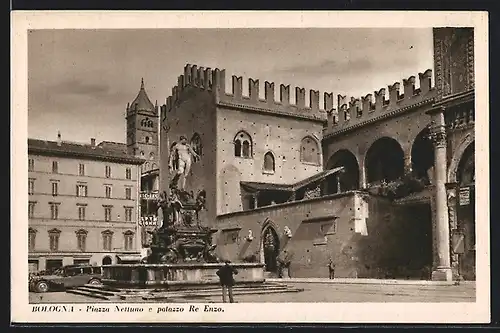 AK Bologna, Piazza Nettuno e palazzo Re Enzo